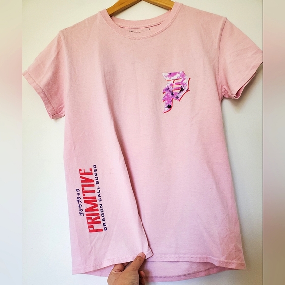 Primitive x Dragon Ball Super Goku Black Rose Pink T-Shirt (Small) - Picture 3 of 7